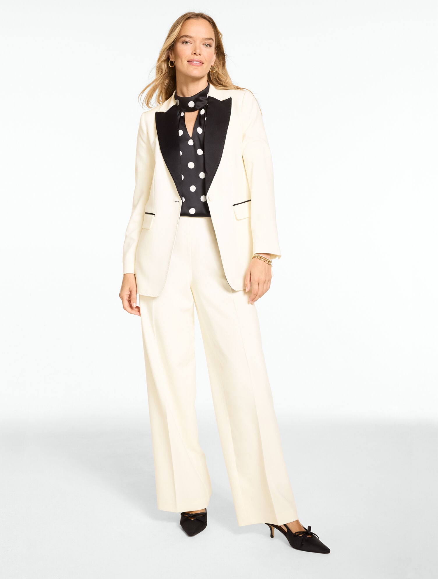 Lightweight Double Cloth Wide Leg Pants
