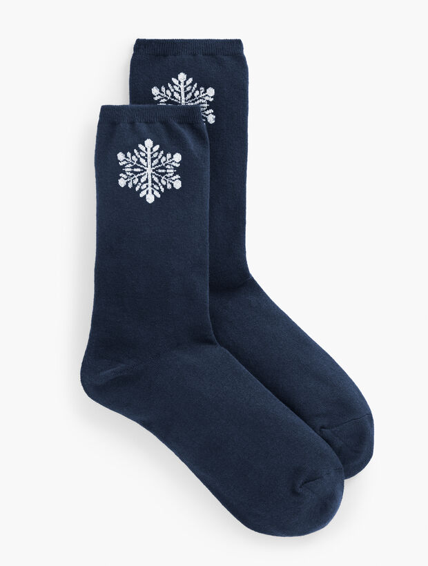 Elegant Snowflake Trouser Socks