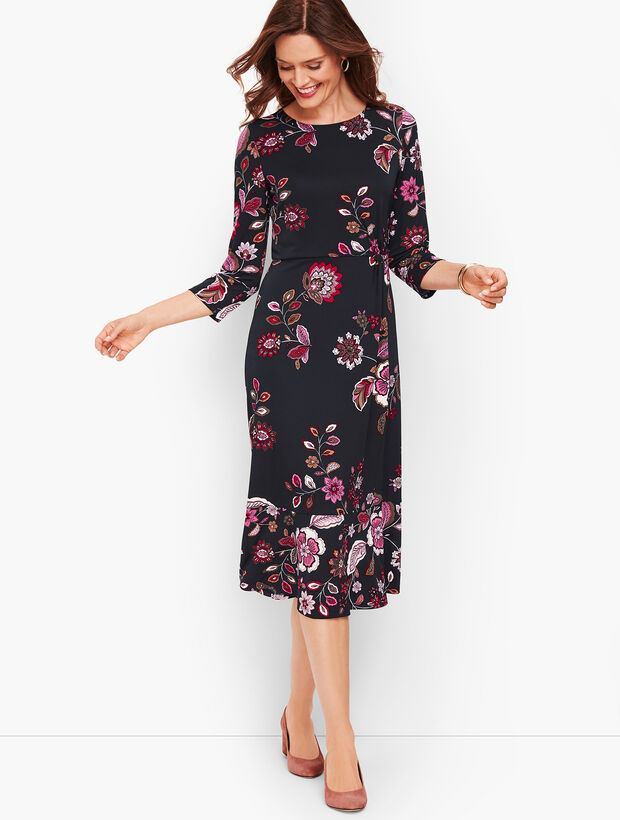 Ruched Jersey Midi Dress