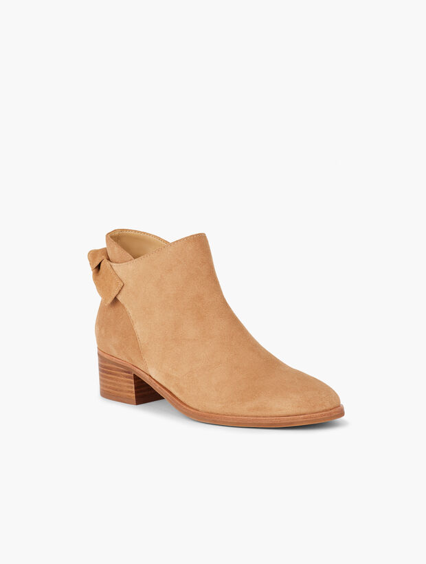 Via Knot Suede Ankle Boots