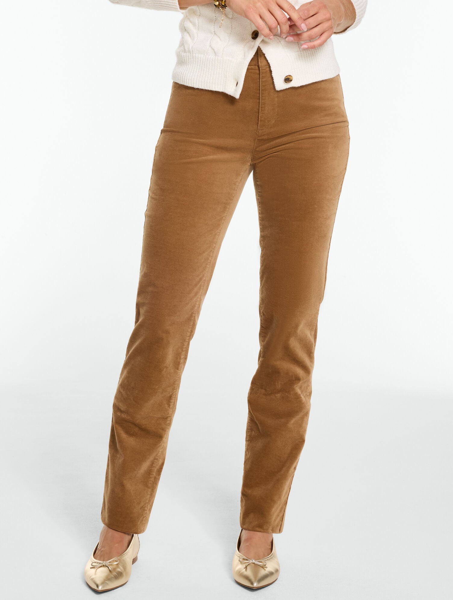 Velveteen Straight Leg Pants