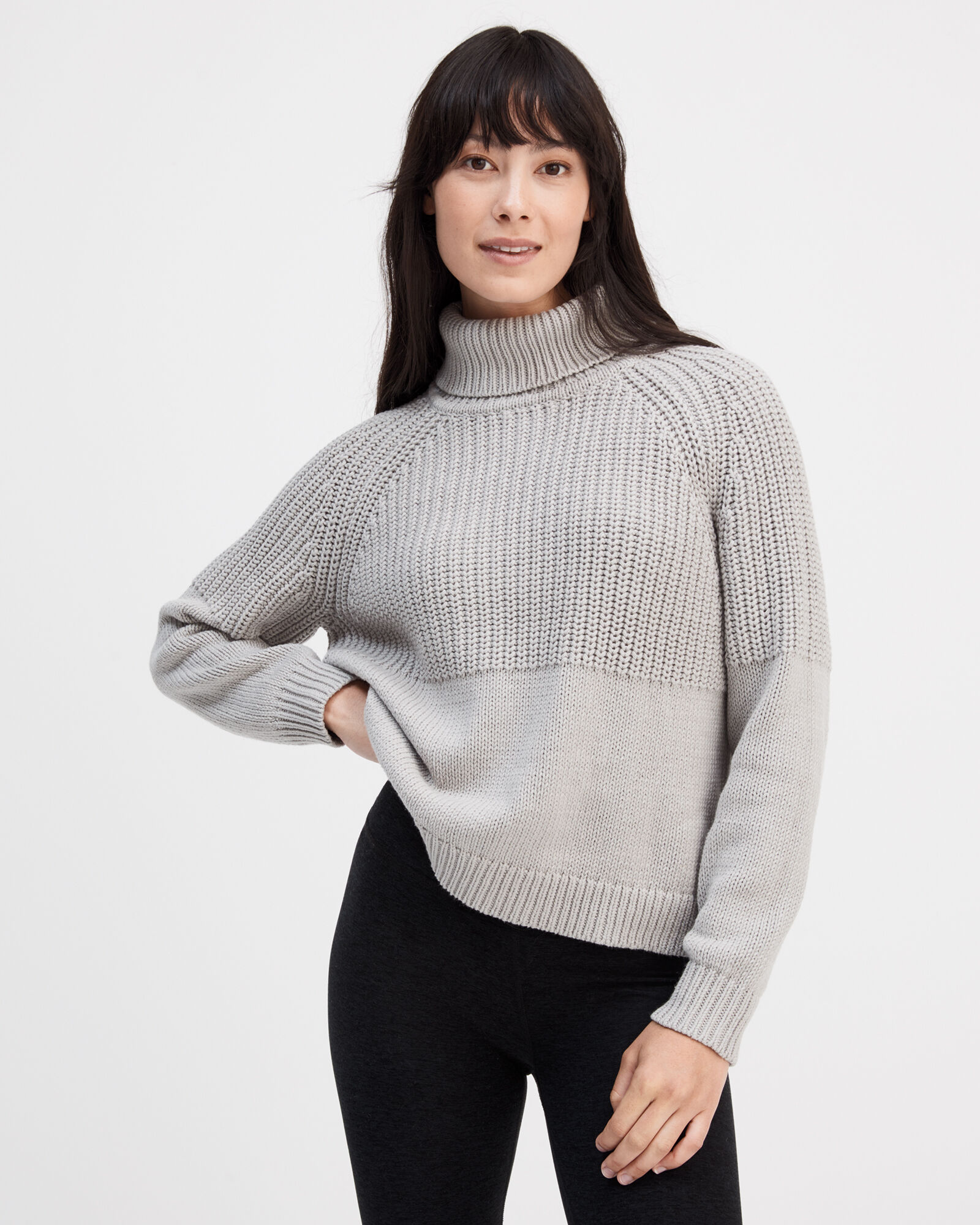 Double-Stitch Turtleneck Sweater