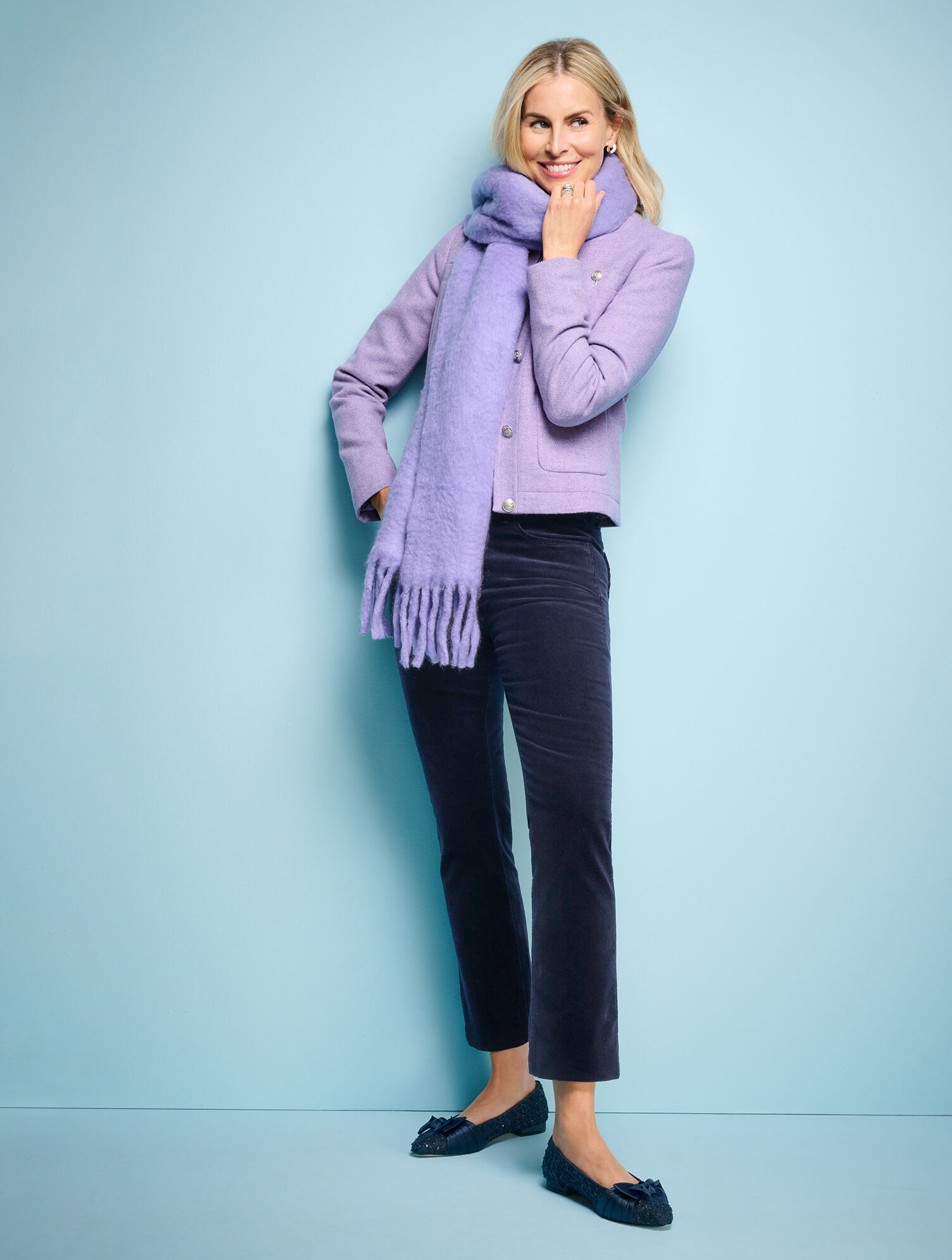 Bicolor Herringbone Shetland Jacket | Talbots