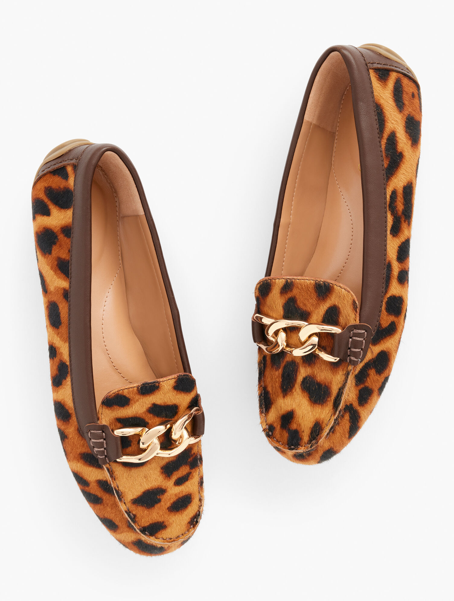 Everson Chain Driving Moccasins - Leopard Calf Hair | Talbots