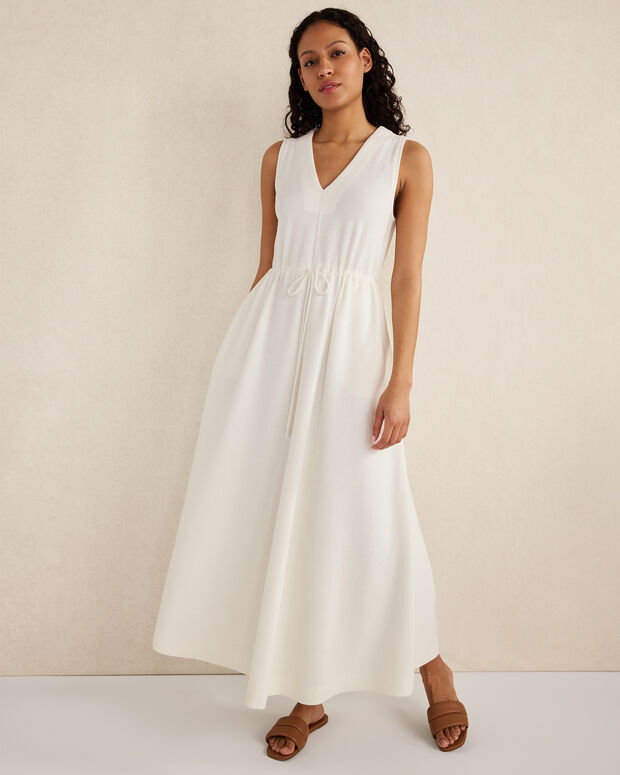 Cotton Blend Textured Midi Dress | Haven Well Within