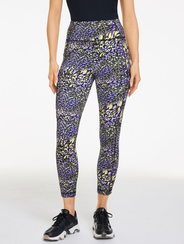 Performance Compression Capri Leggings - Colorful Meadows