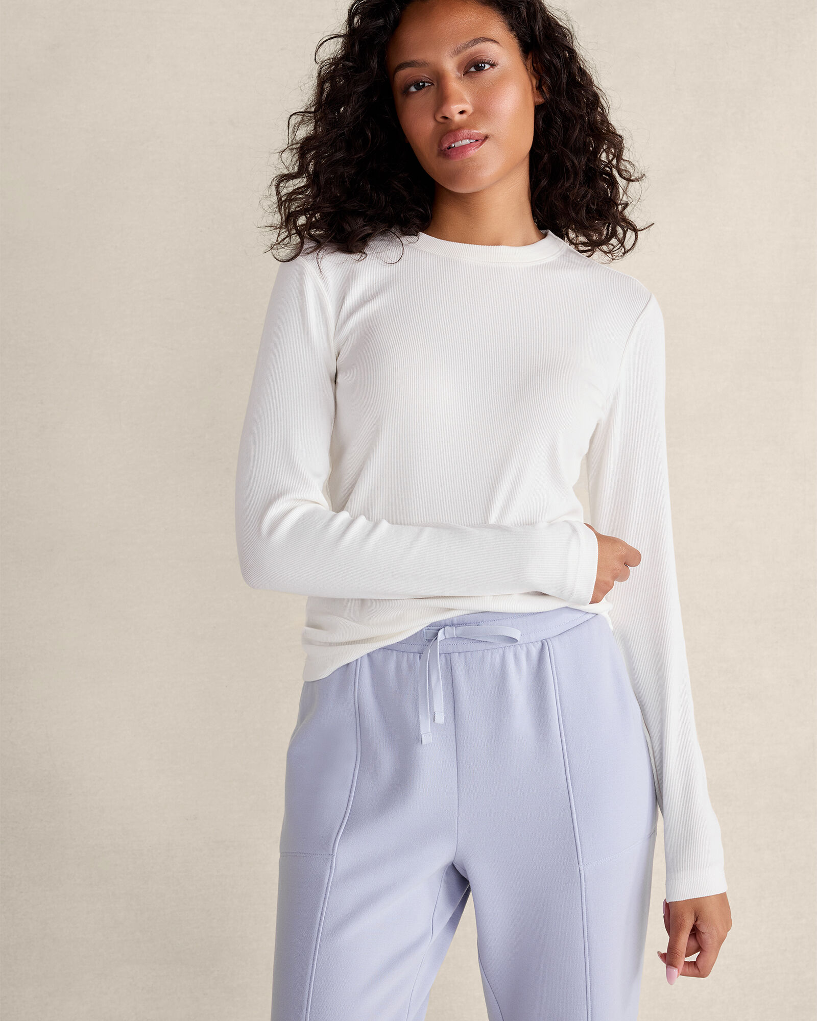 Organic Cotton Rib Knit Tee