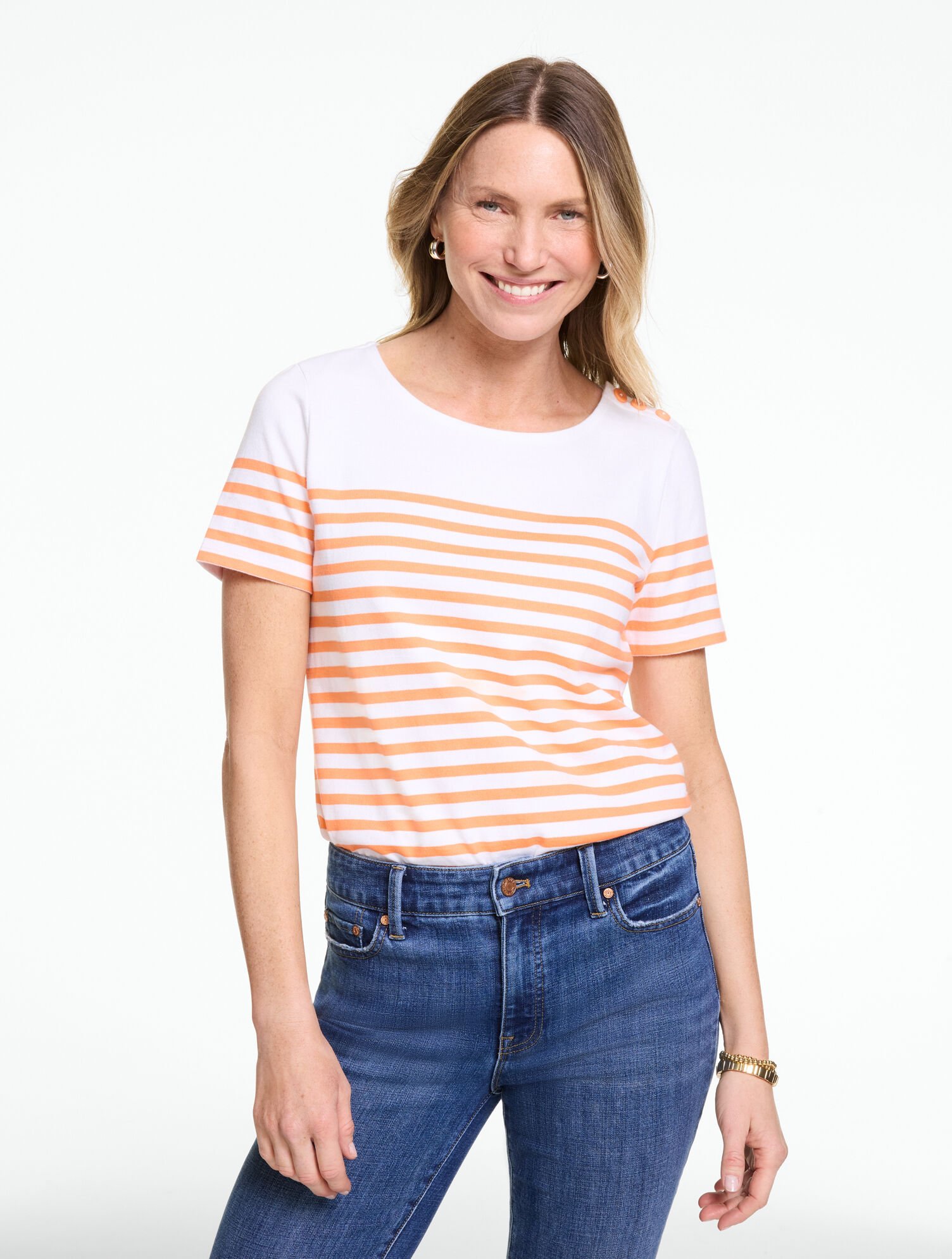 Authentic Talbots Tee - Bayside Stripe
