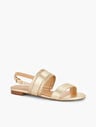 Keri Whipstitch Metallic Nappa Sandals