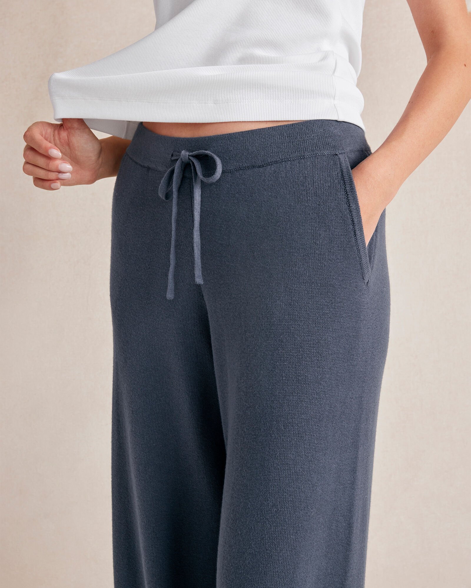 Organic Cotton Cashmere Wide Leg Pants | Haven Well Within