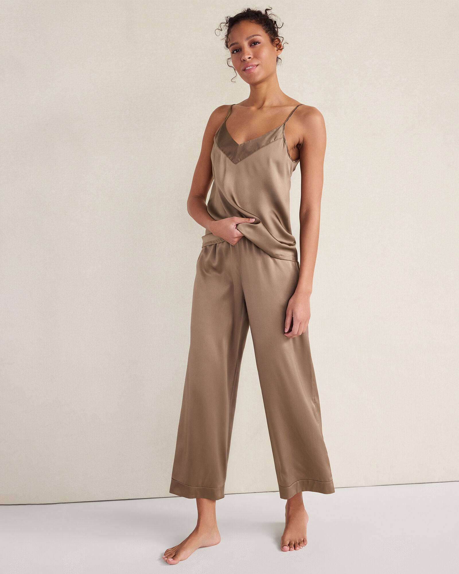 Washable Silk Double V Sleep Cami | Haven Well Within