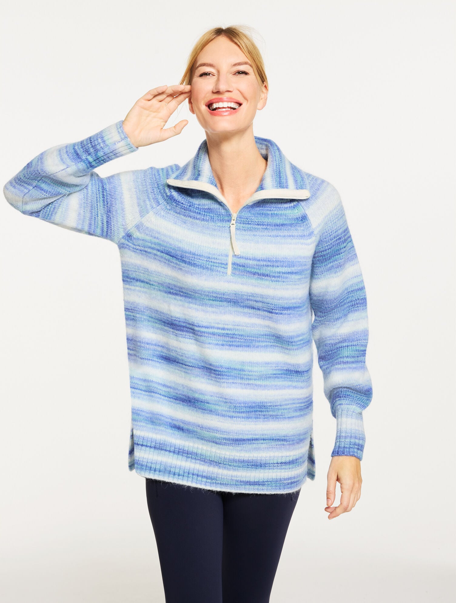 Talbots Half-Zip Sweater - Ombré