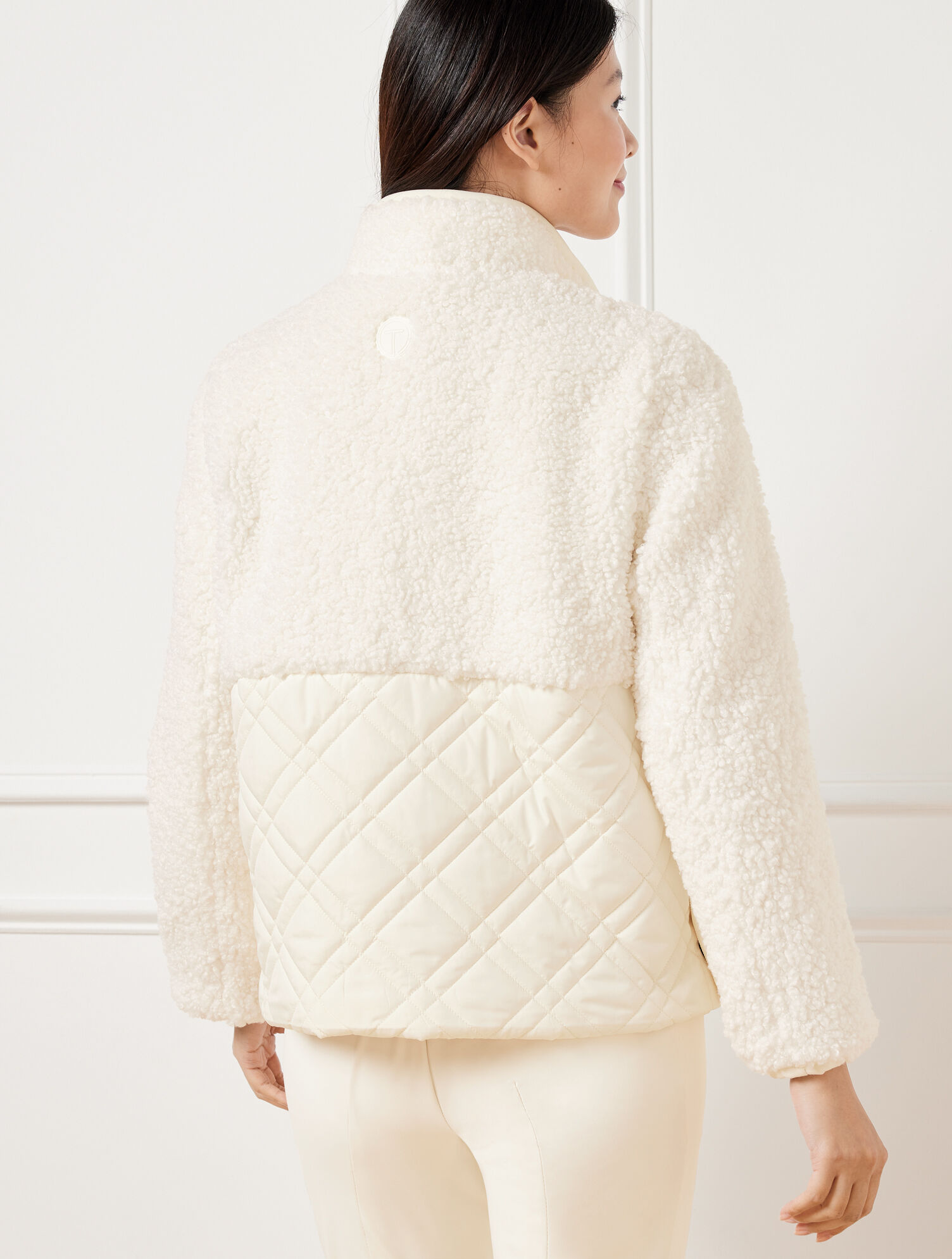 Quilted Sherpa Mixed Media Jacket | Talbots