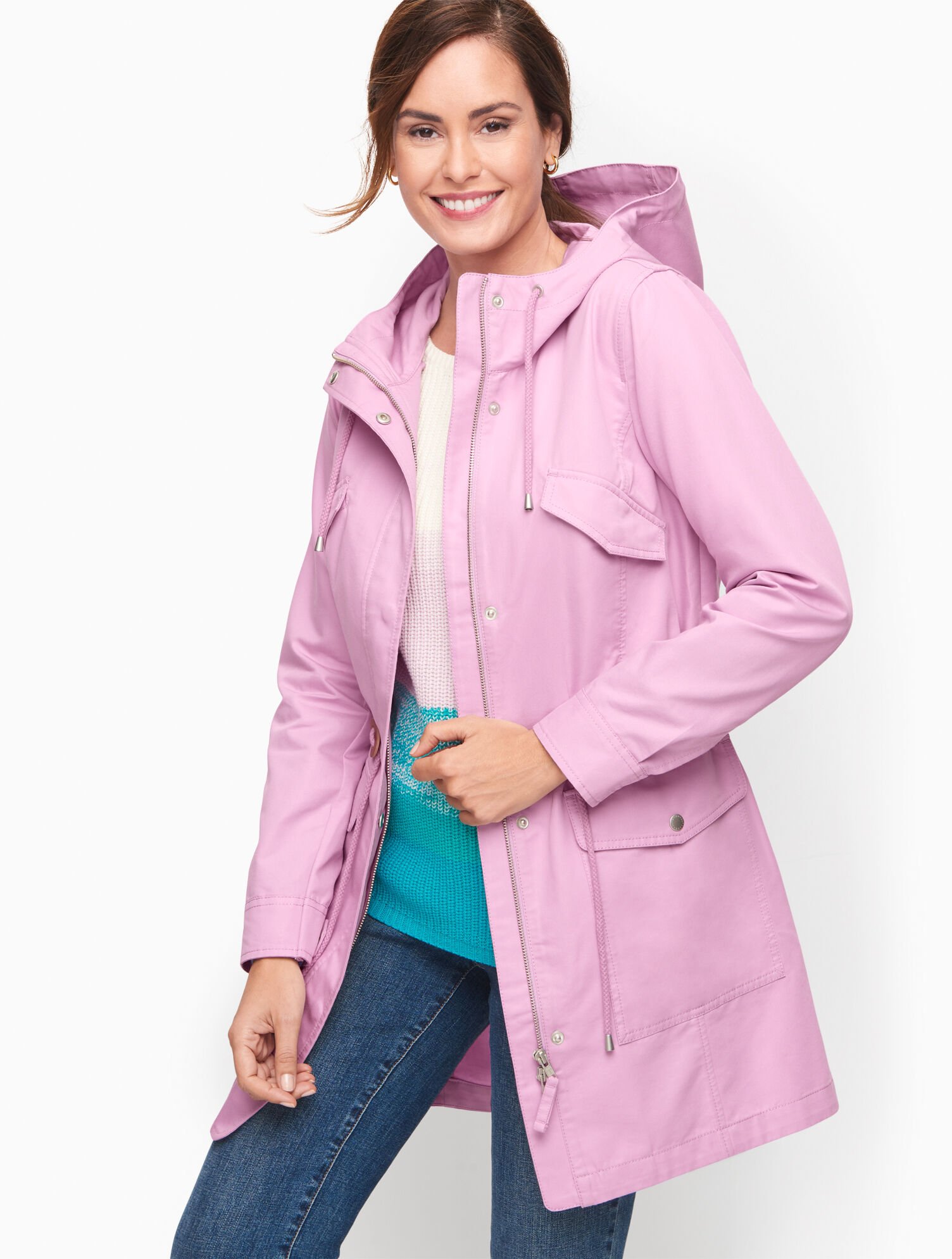 Anorak Jackets Cotton On Rain Jacket All-Weather Fleece-Lined