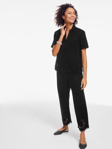 Eyelet Poplin Top