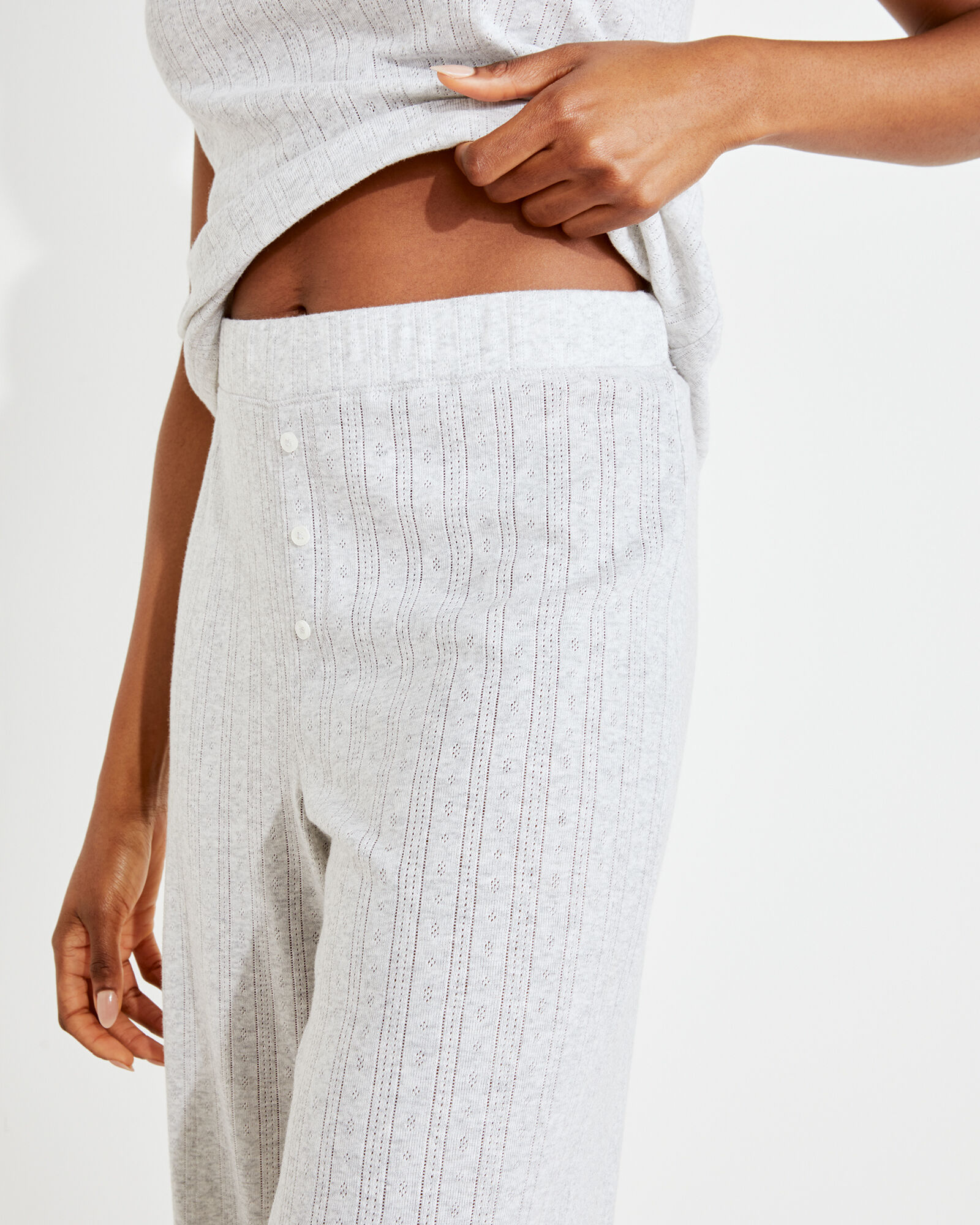 Pointelle Cropped Pants