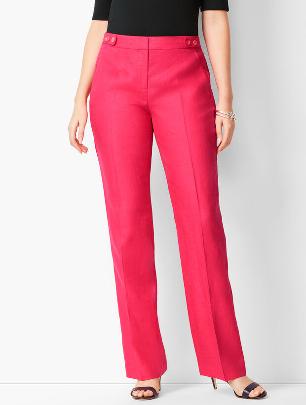 Talbots Windsor Linen Wide-Leg Pants - Curvy Fit