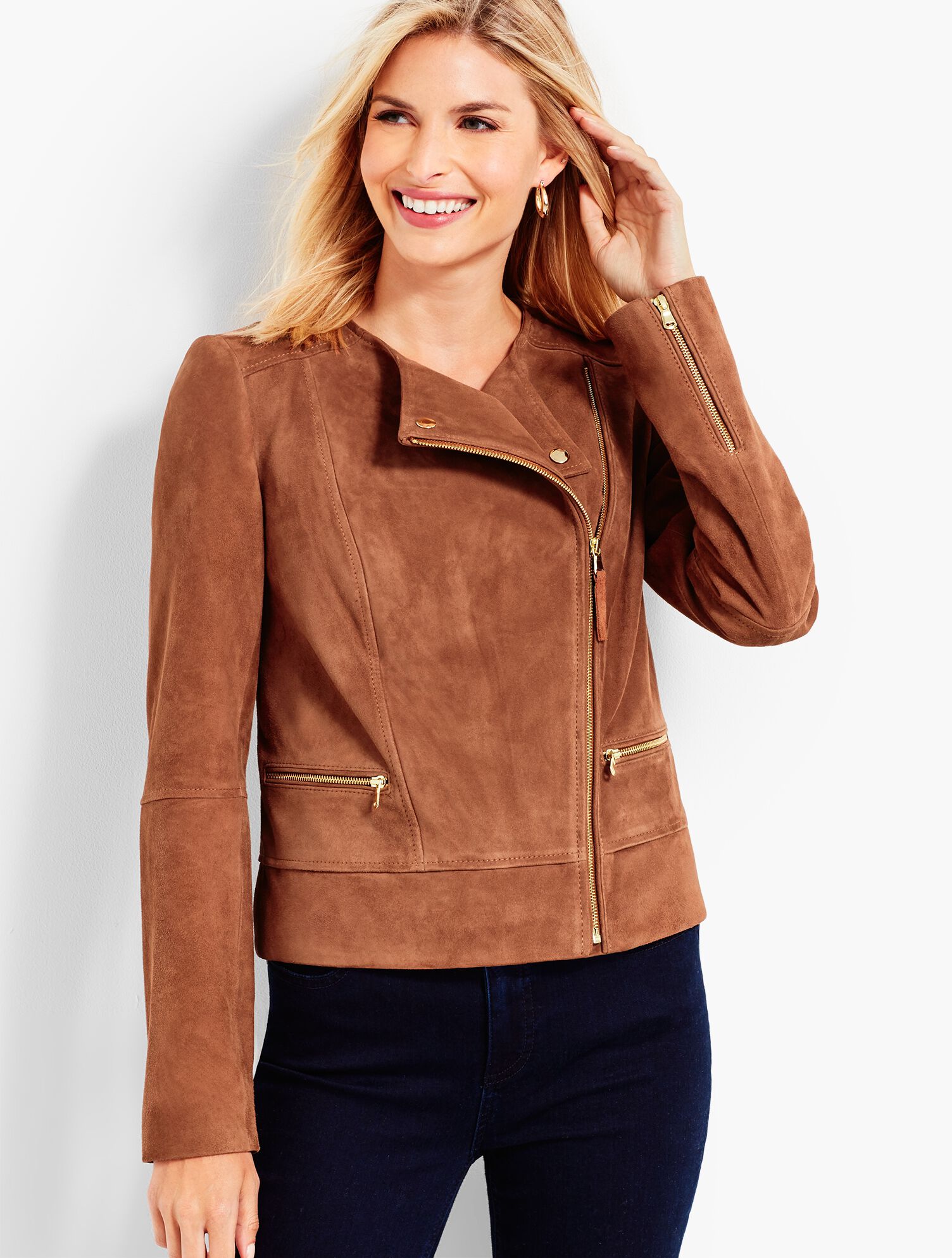 Suede Moto Jacket Talbots