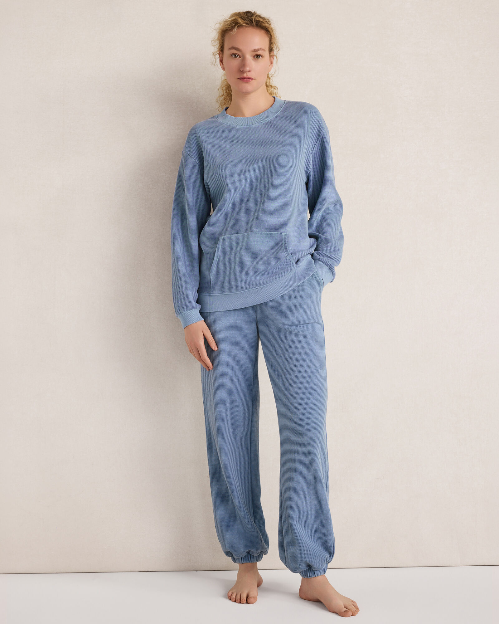 Resti Organic Cotton Waffle Cuffed Pants