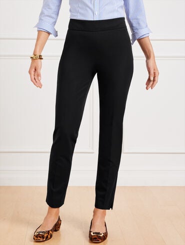 Women's Black Side Zip Pants | Talbots Women's Black Side Zip Pants | Talbots