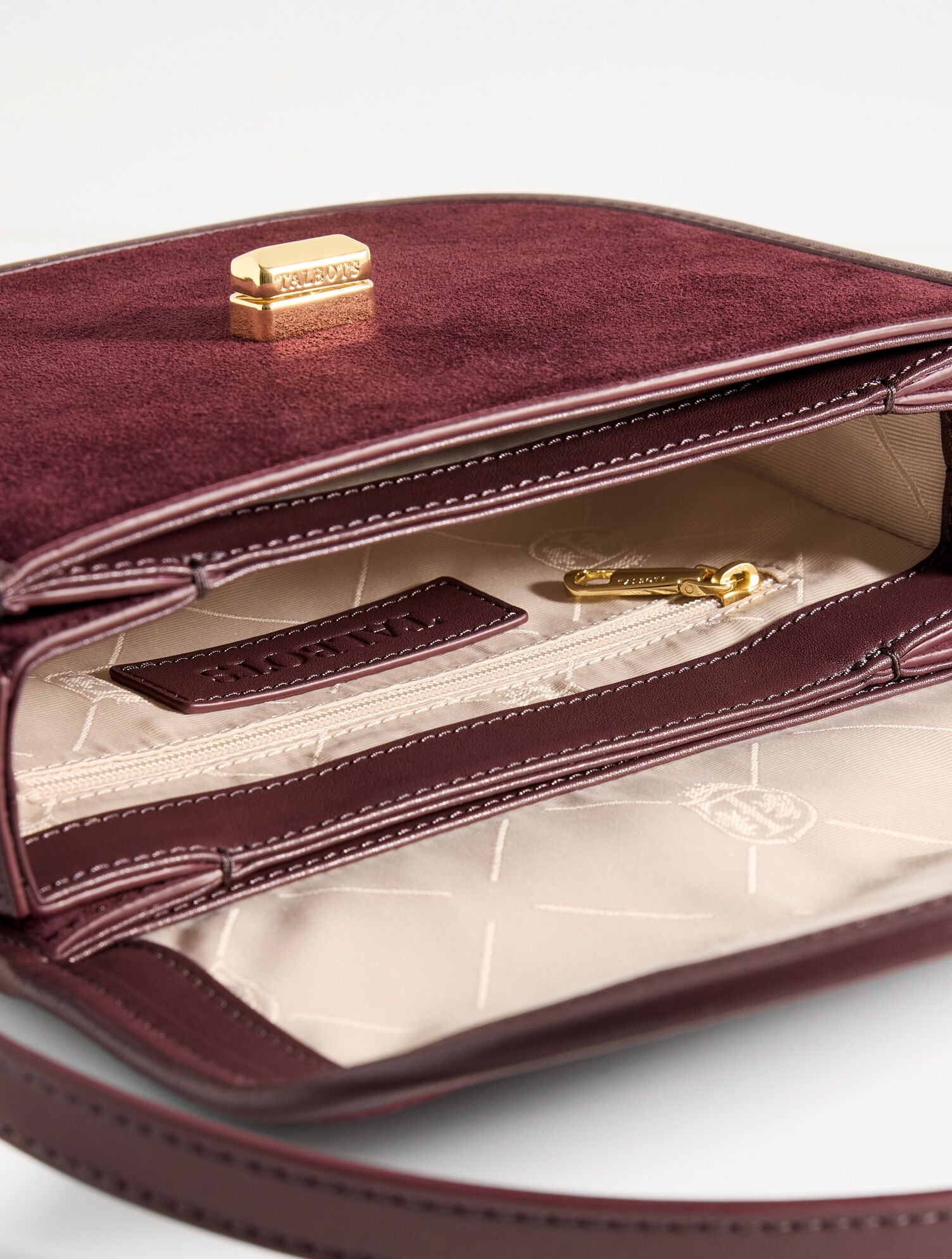 Sierra Suede Polished Saddle Bag - thumbnail 4