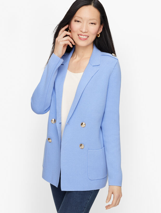 Double Breasted Sweater Jacket