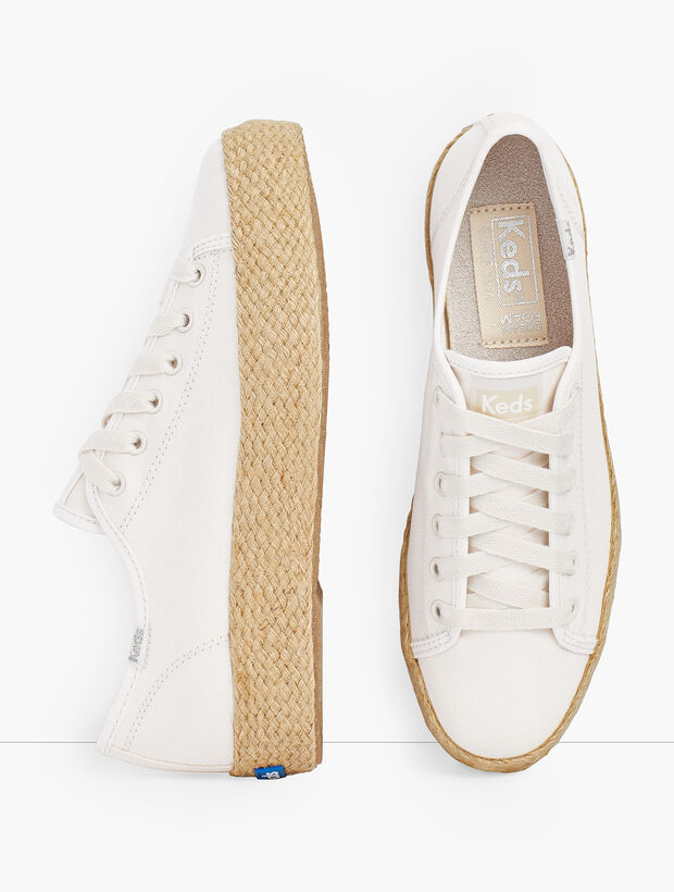 Keds&reg; Triple Kick Canvas &amp; Jute Sneakers