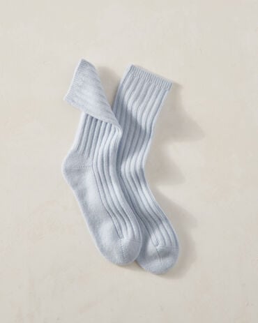 Cashmere Blend Ribbed Socks