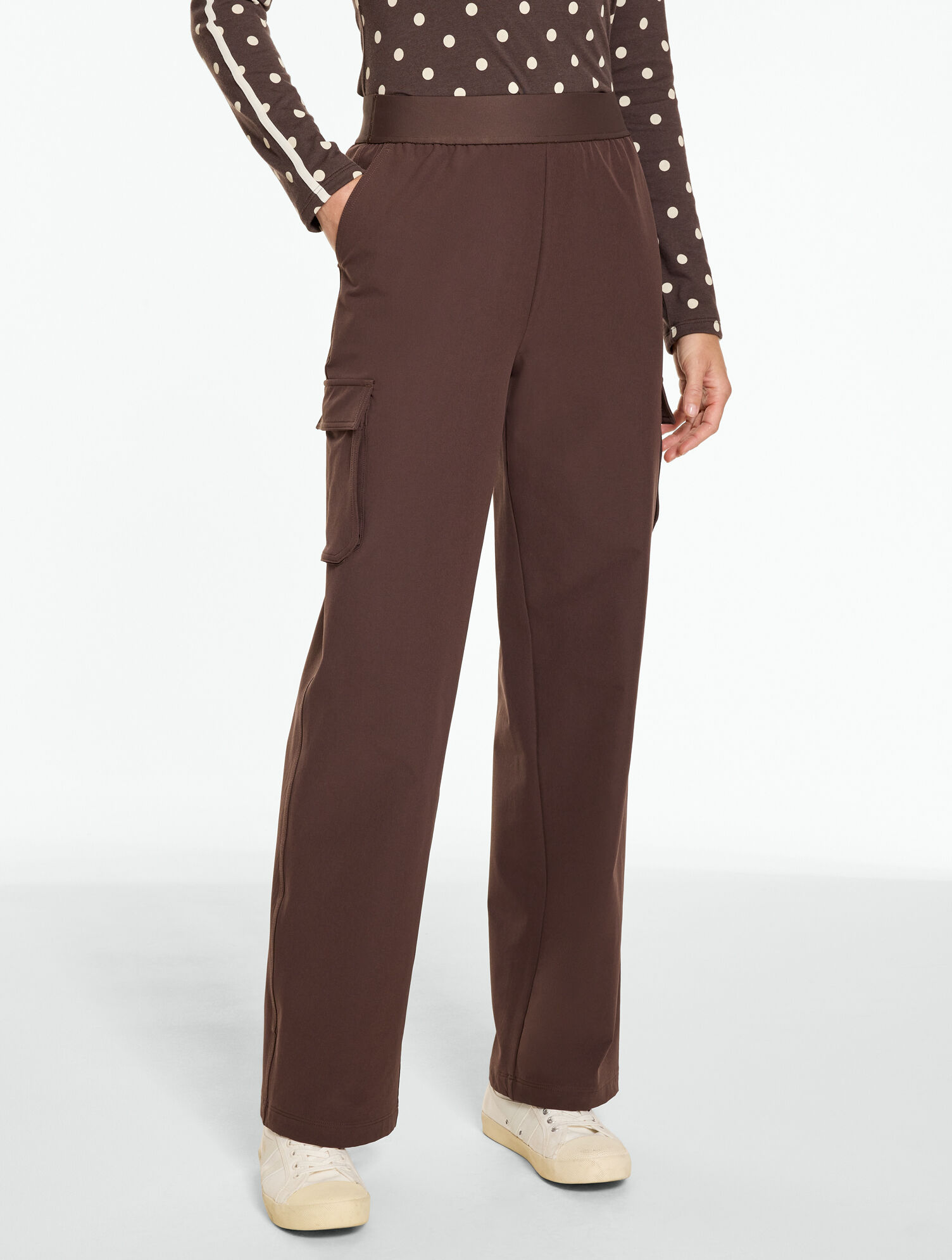 Woven Wide Leg Cargo Pants