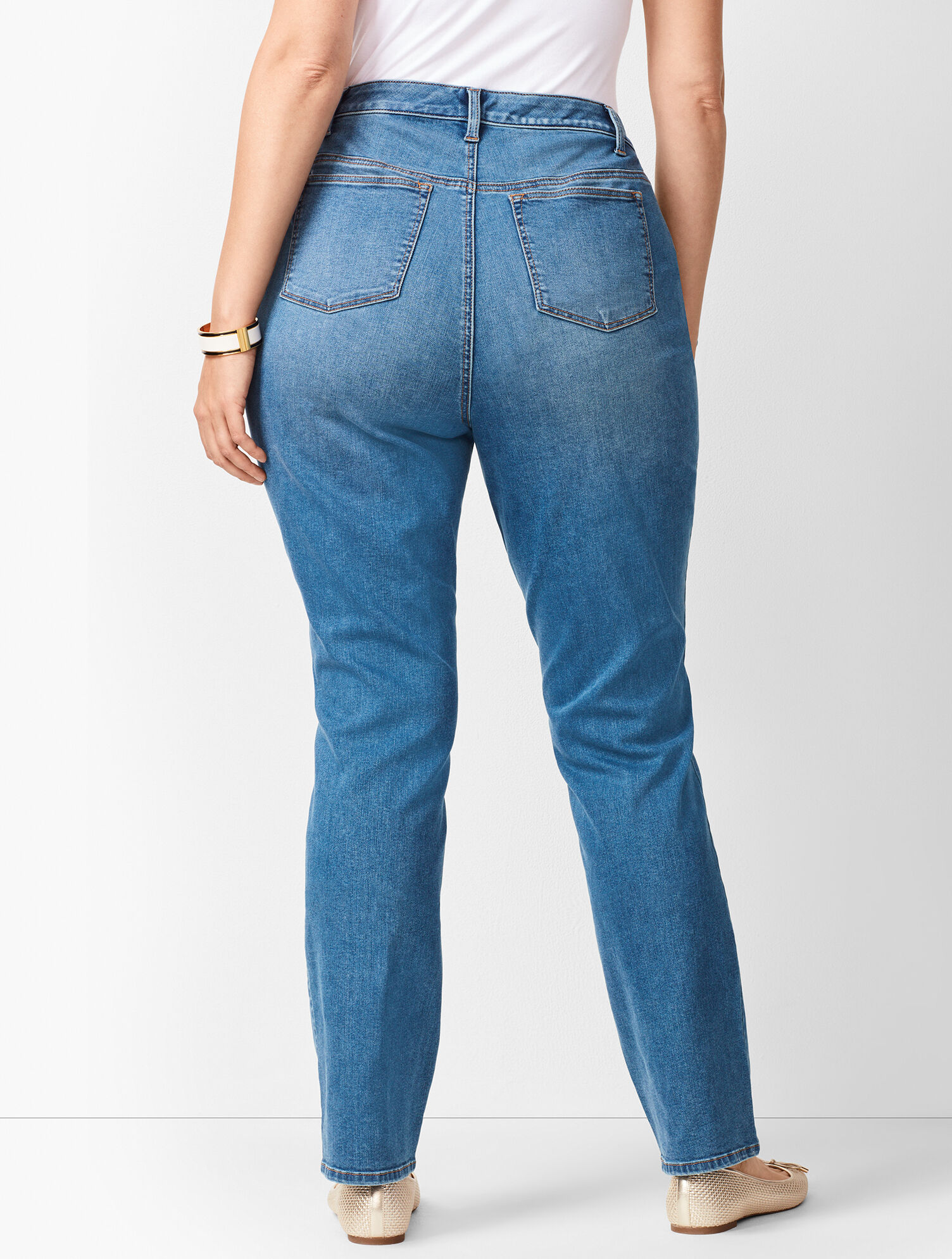 Plus Size High-Waist Straight-Leg Jeans - Curvy Fit - Aurora Wash