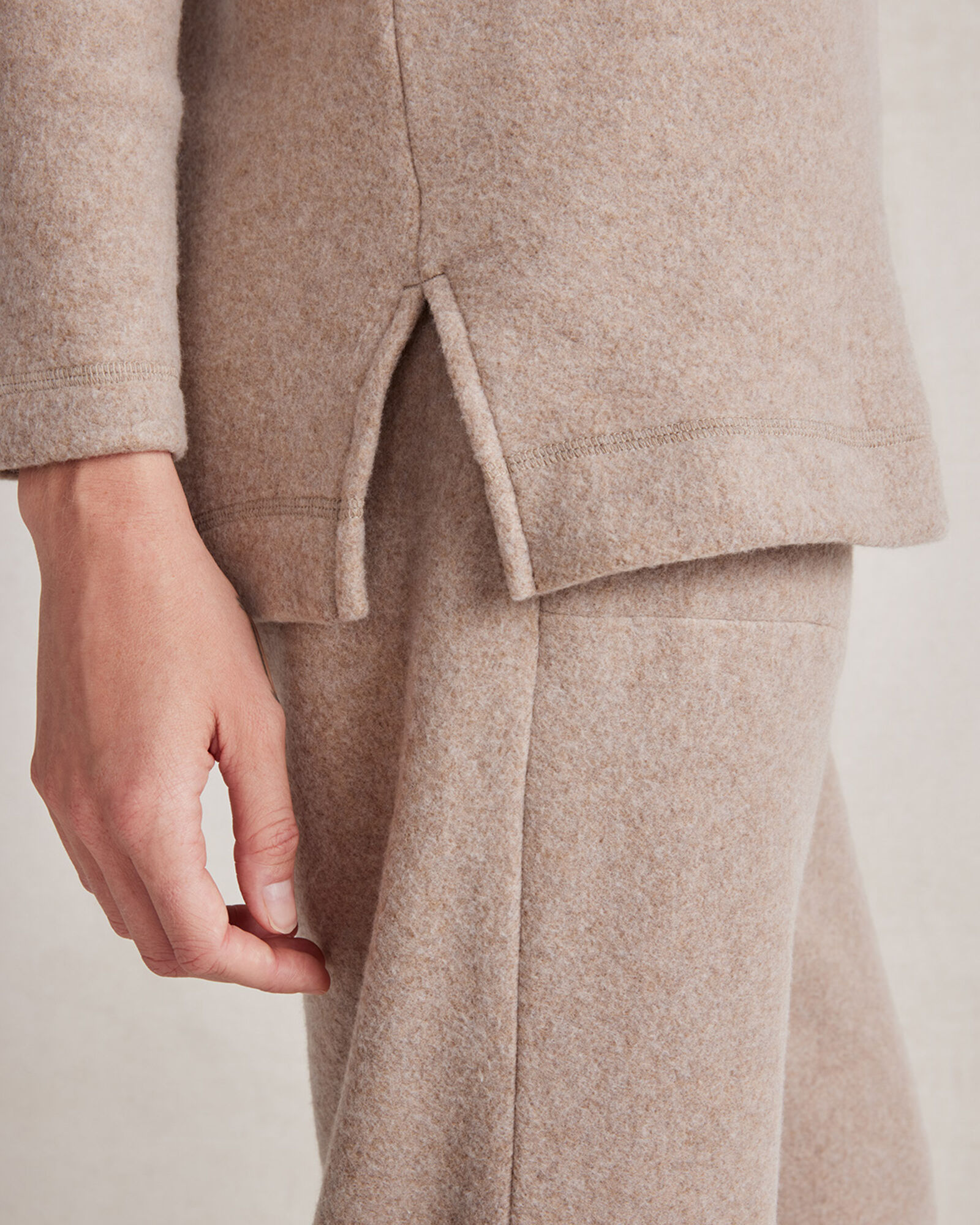 Comfort Fleece Overlap V-neck Pullover