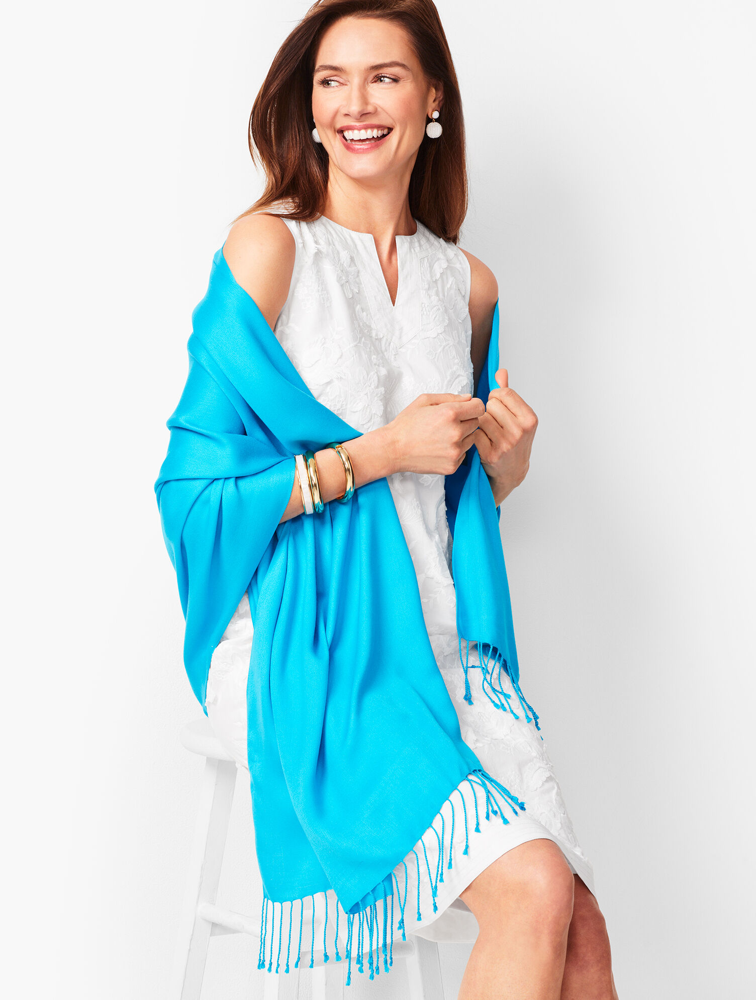 evening shawl for dress Bow Steals the Show Satin Wrap Shawl in Black | Size: M/L | Woven Fabric/Satin Fabric main image 1