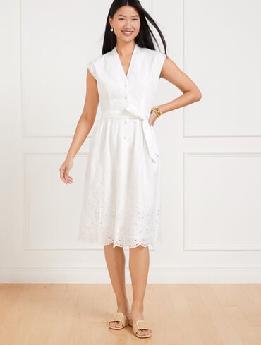 Women's White Cashmere Fit and Flare Dresses | Talbots Women's White Cashmere Fit and Flare Dresses | Talbots