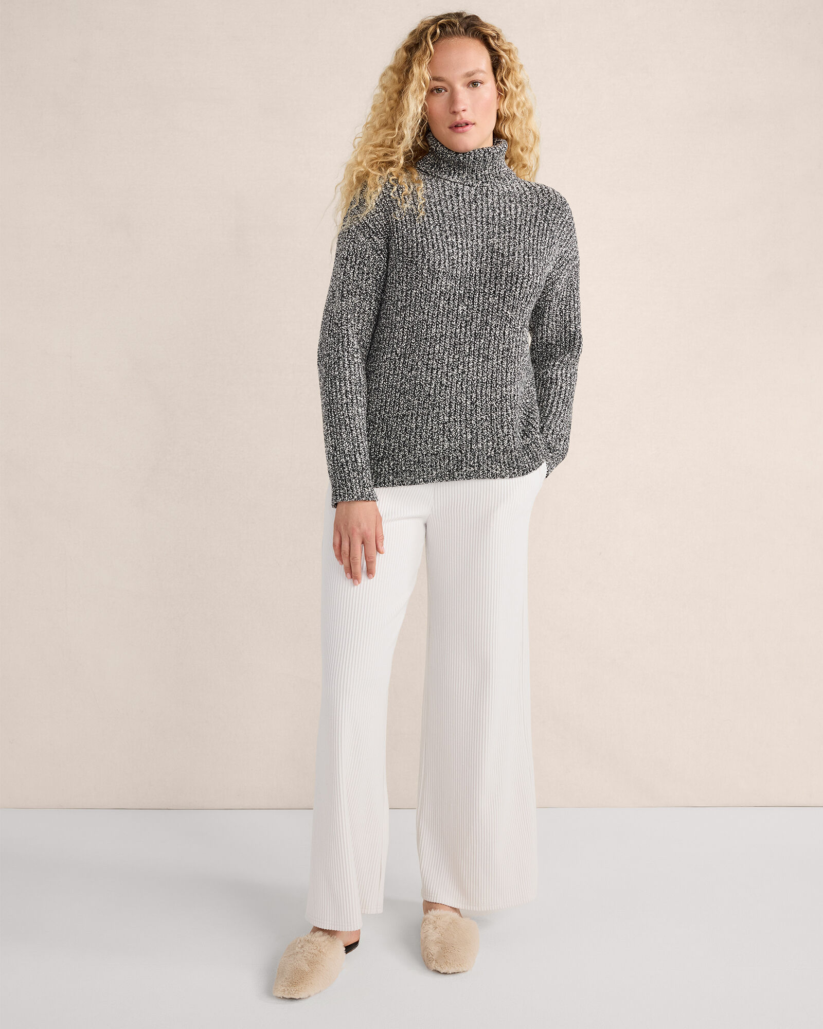 Marled Knit Turtleneck Sweater | Haven Well Within