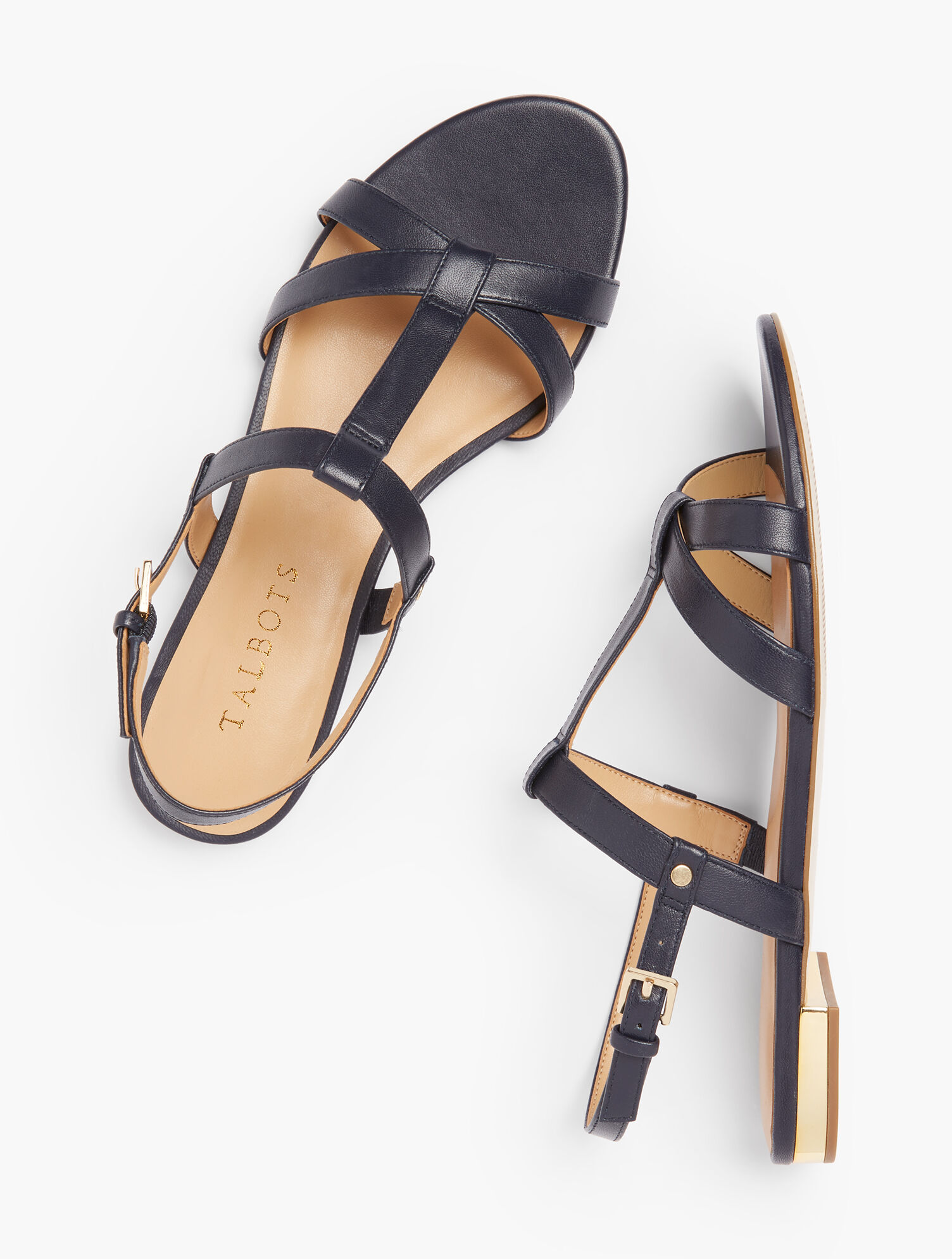 Keri T-Strap Sandals - Nappa Leather