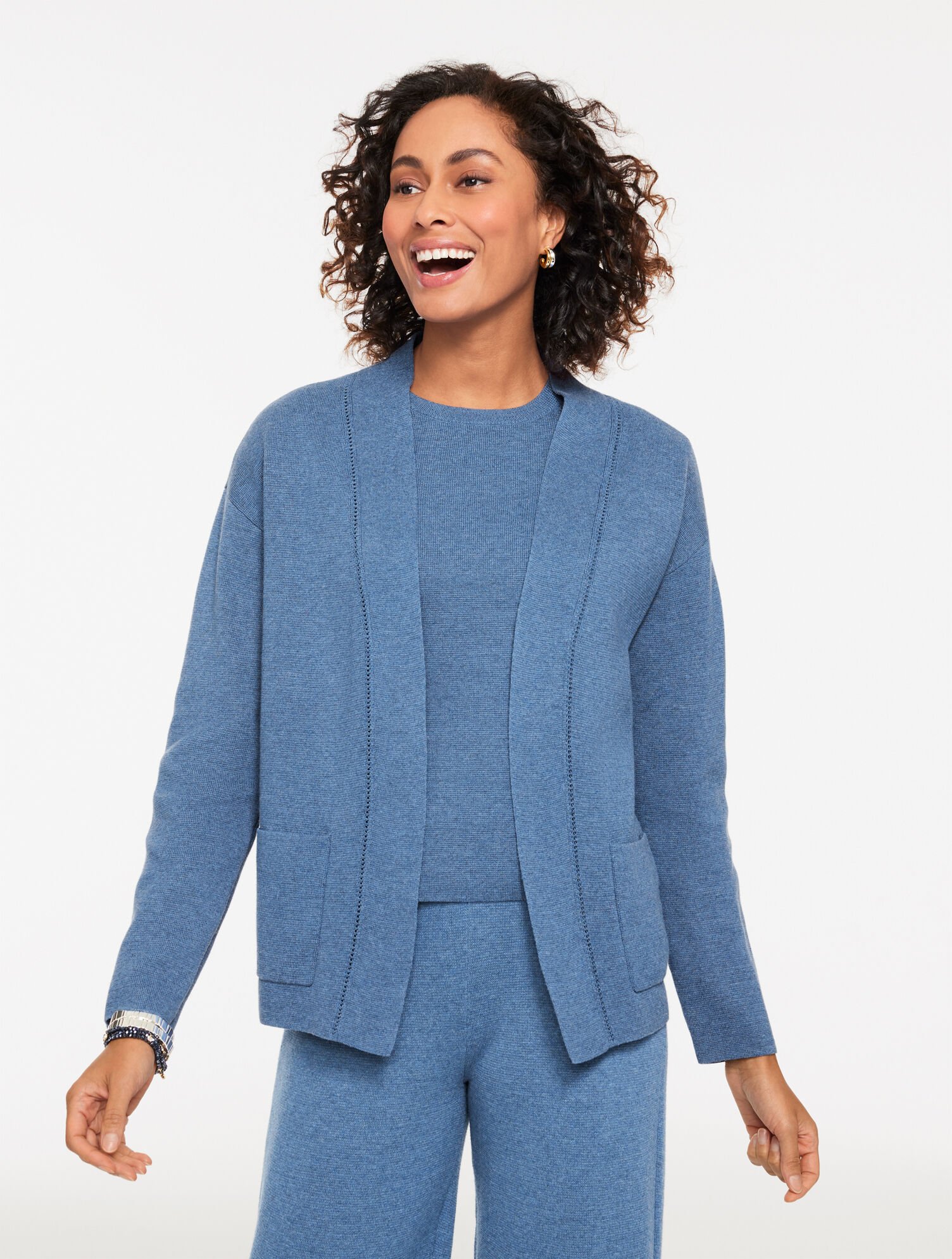 Sweater Studio Open Front Cardigan
