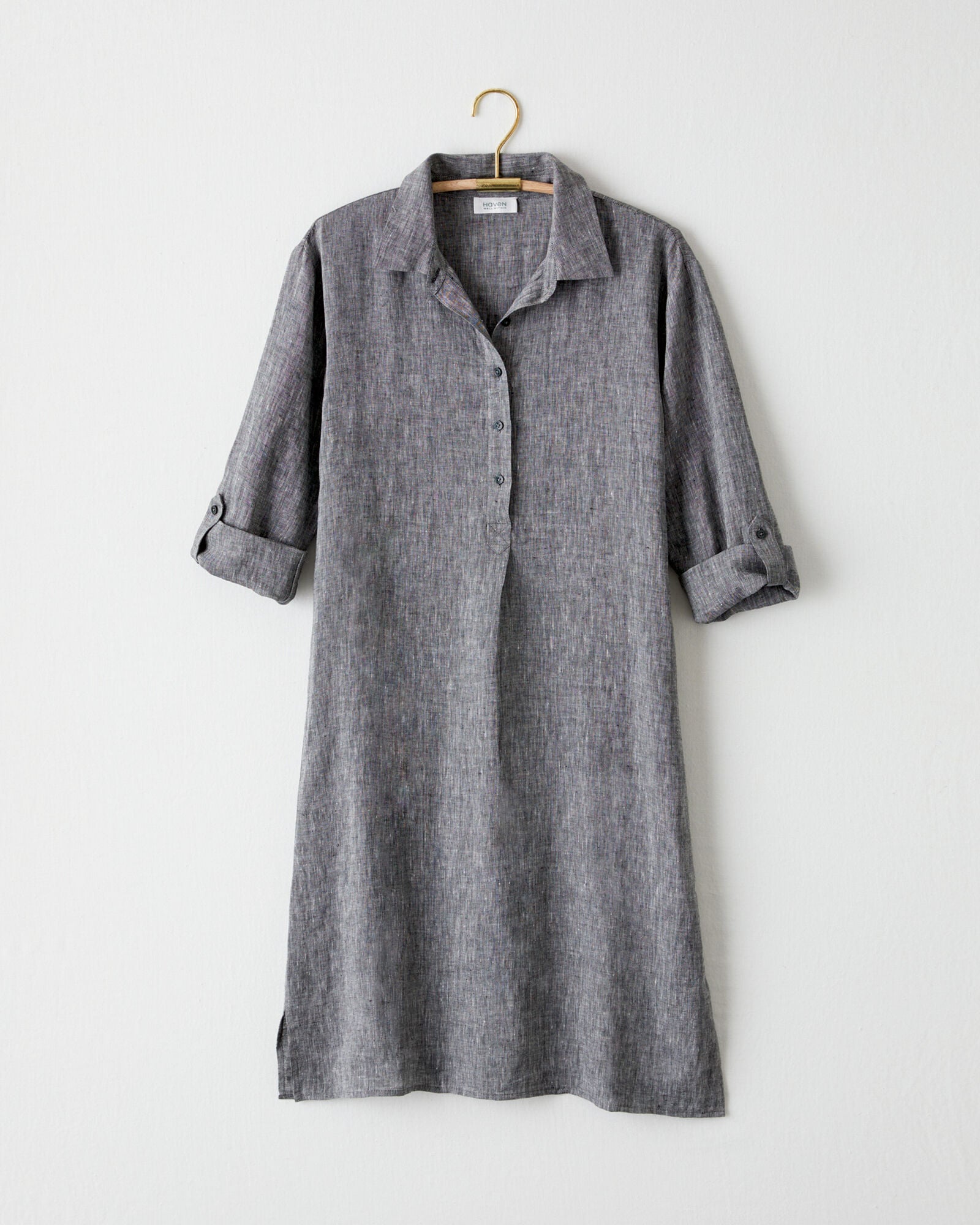 chinese dress ladies ACACIA linen shirt dress