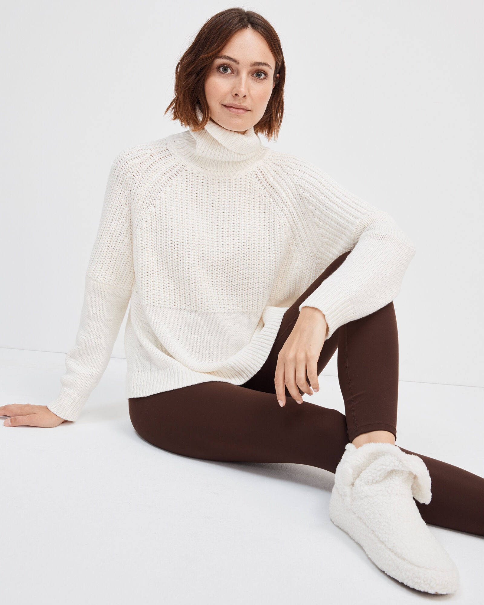 Double-Stitch Turtleneck Sweater