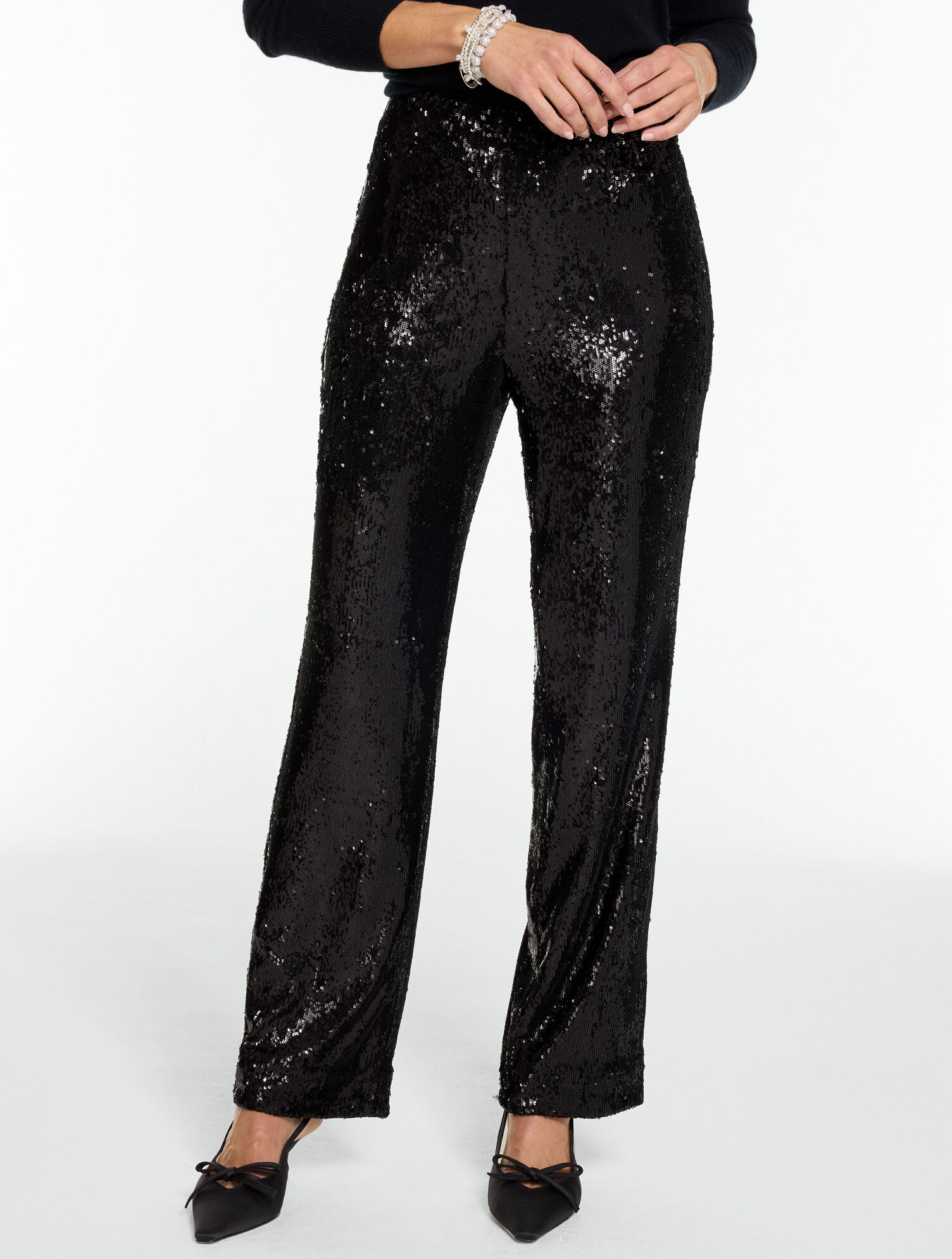 Sequin Straight Leg Pants