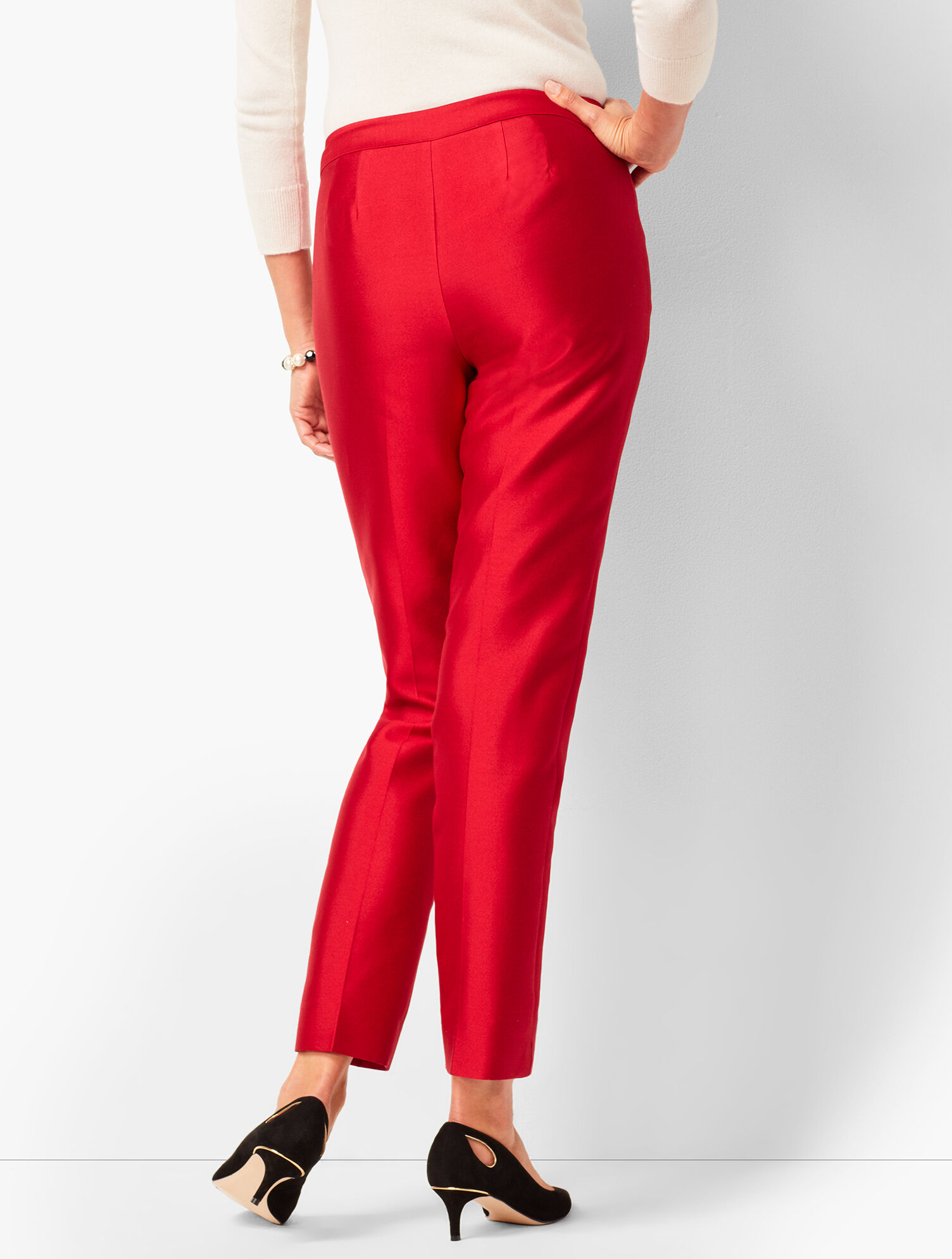 Silk Jacquard Talbots Chatham Ankle Pants | Talbots