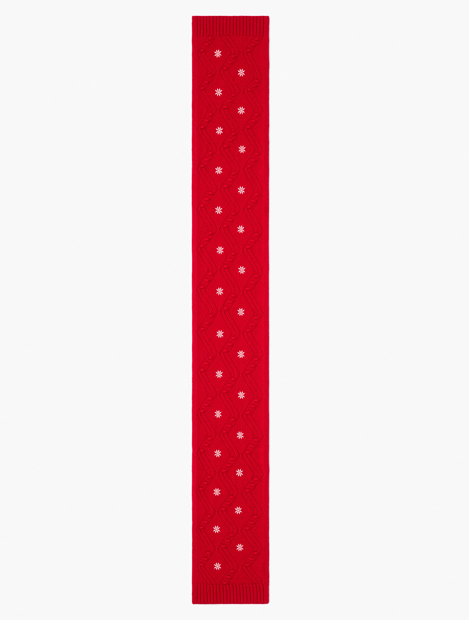 Bobble Argyle Scarf