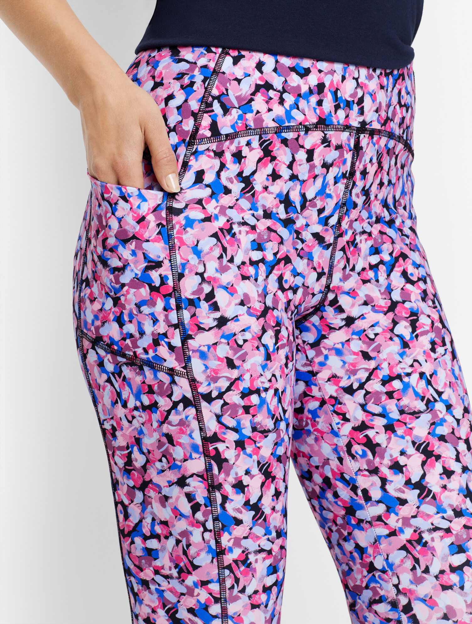 Performance Interlock Leggings - Confetti Splash