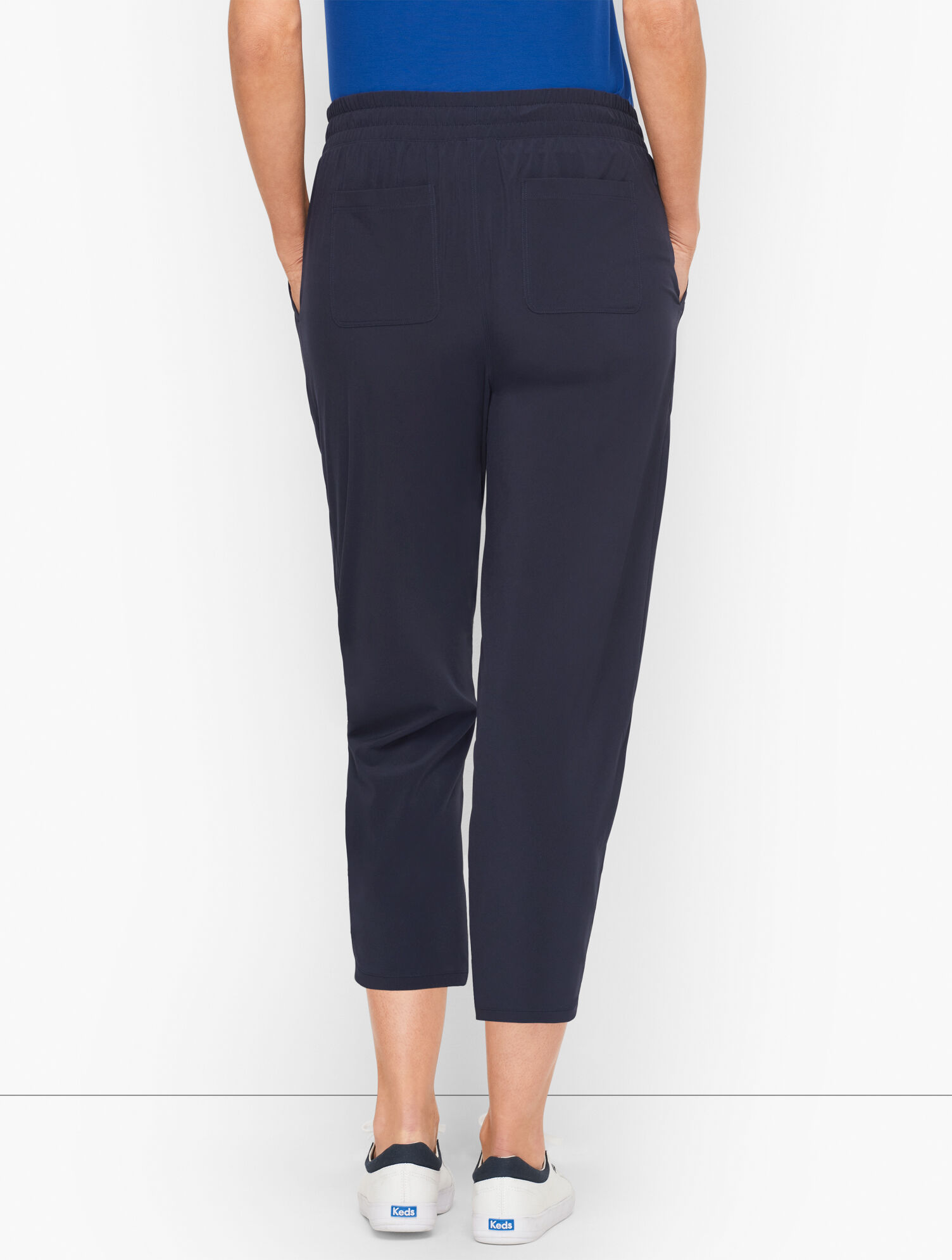 Lightweight Stretch Straight Leg Crop Pants
