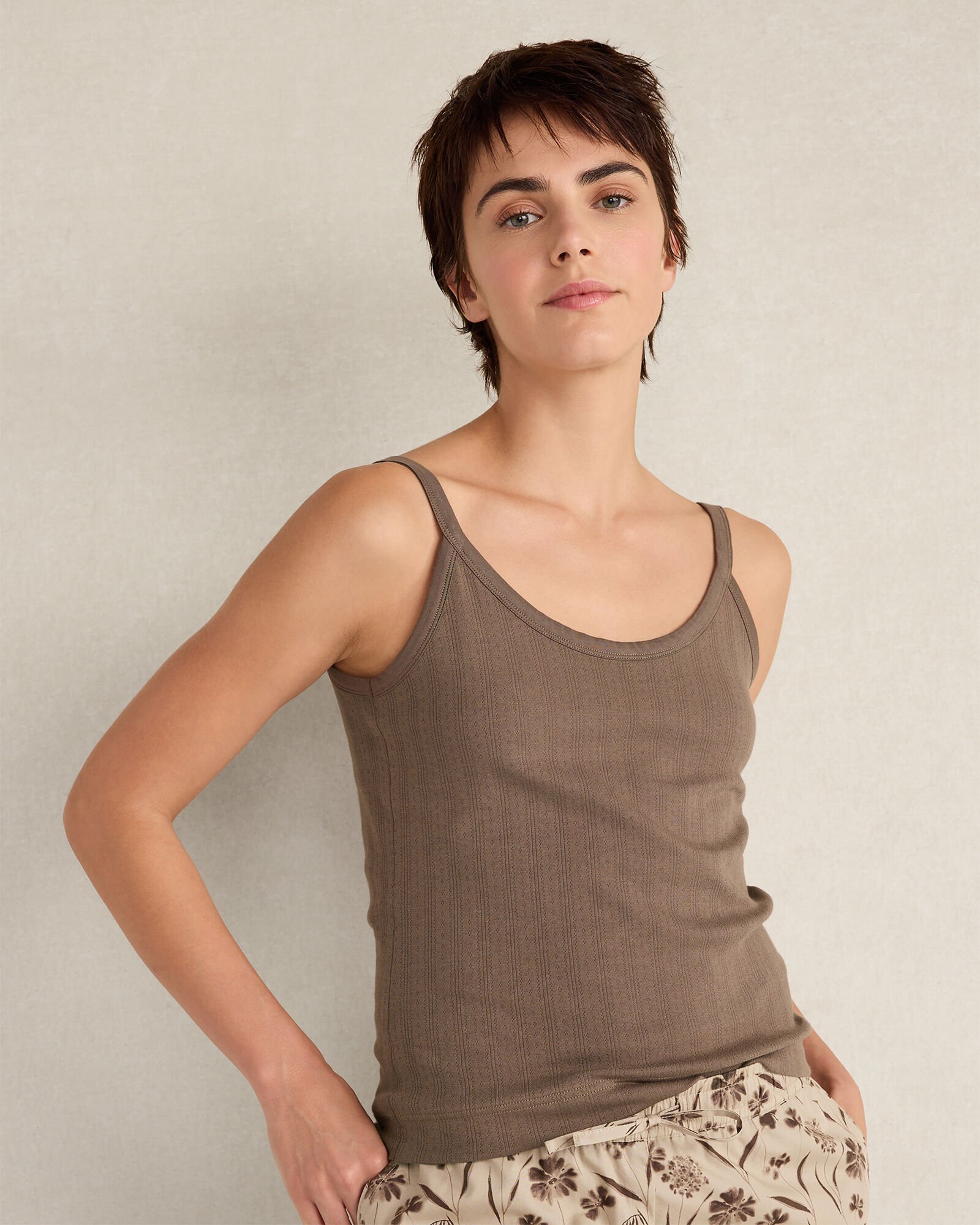 Organic Cotton Pointelle Cami