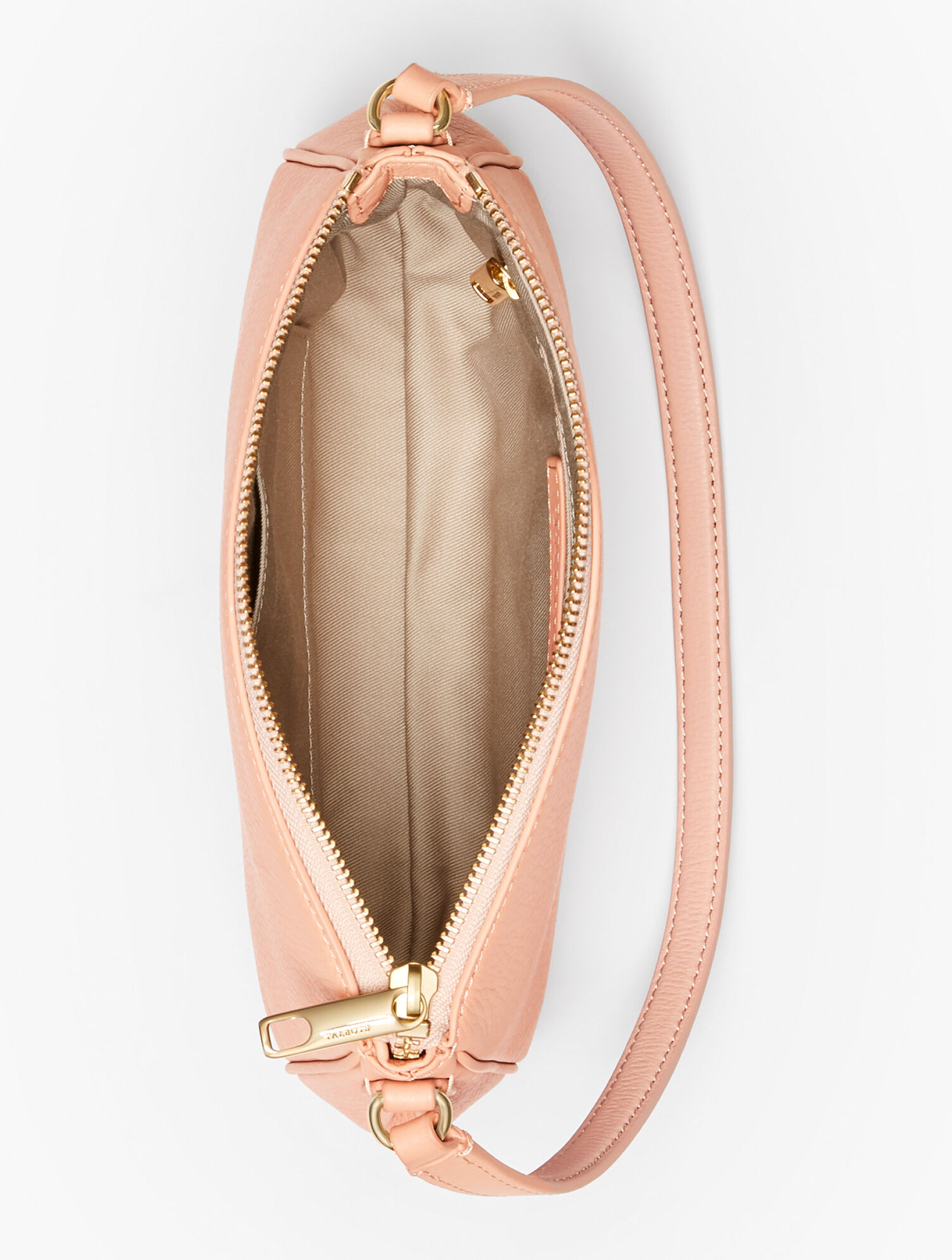 Two-Way Pebble Leather Crossbody Bag