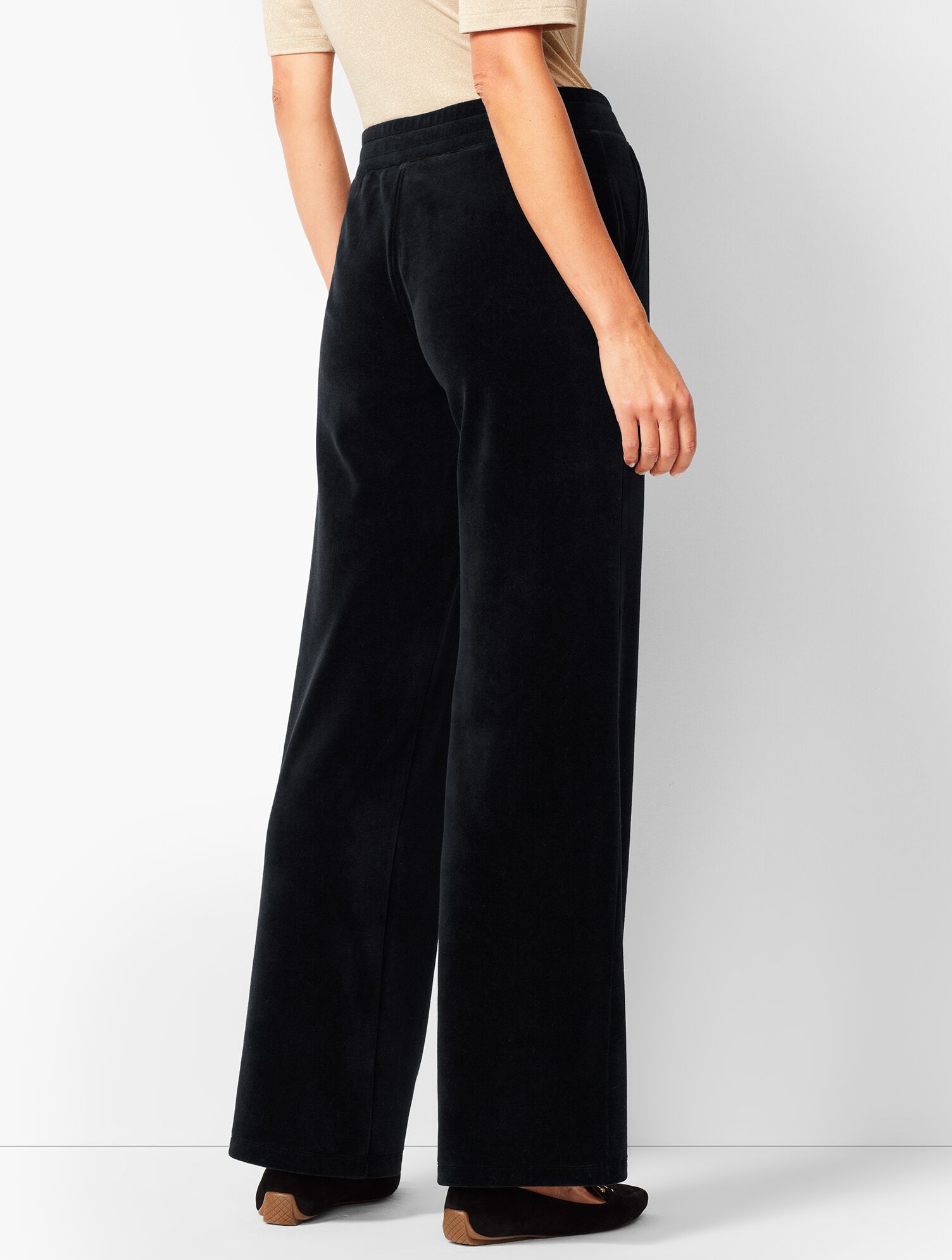 Luxe Velour Wide-Leg Pants | Talbots