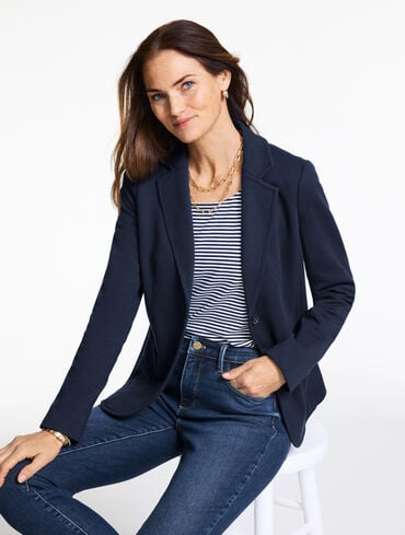 Pique Knit Blazer