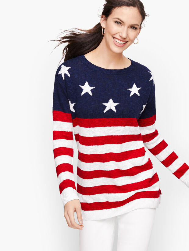 Stars &amp; Stripes Linen Sweater