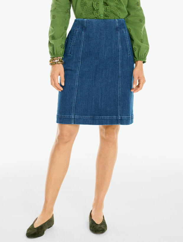 Denim A-Line Skirt - Mendocino Wash