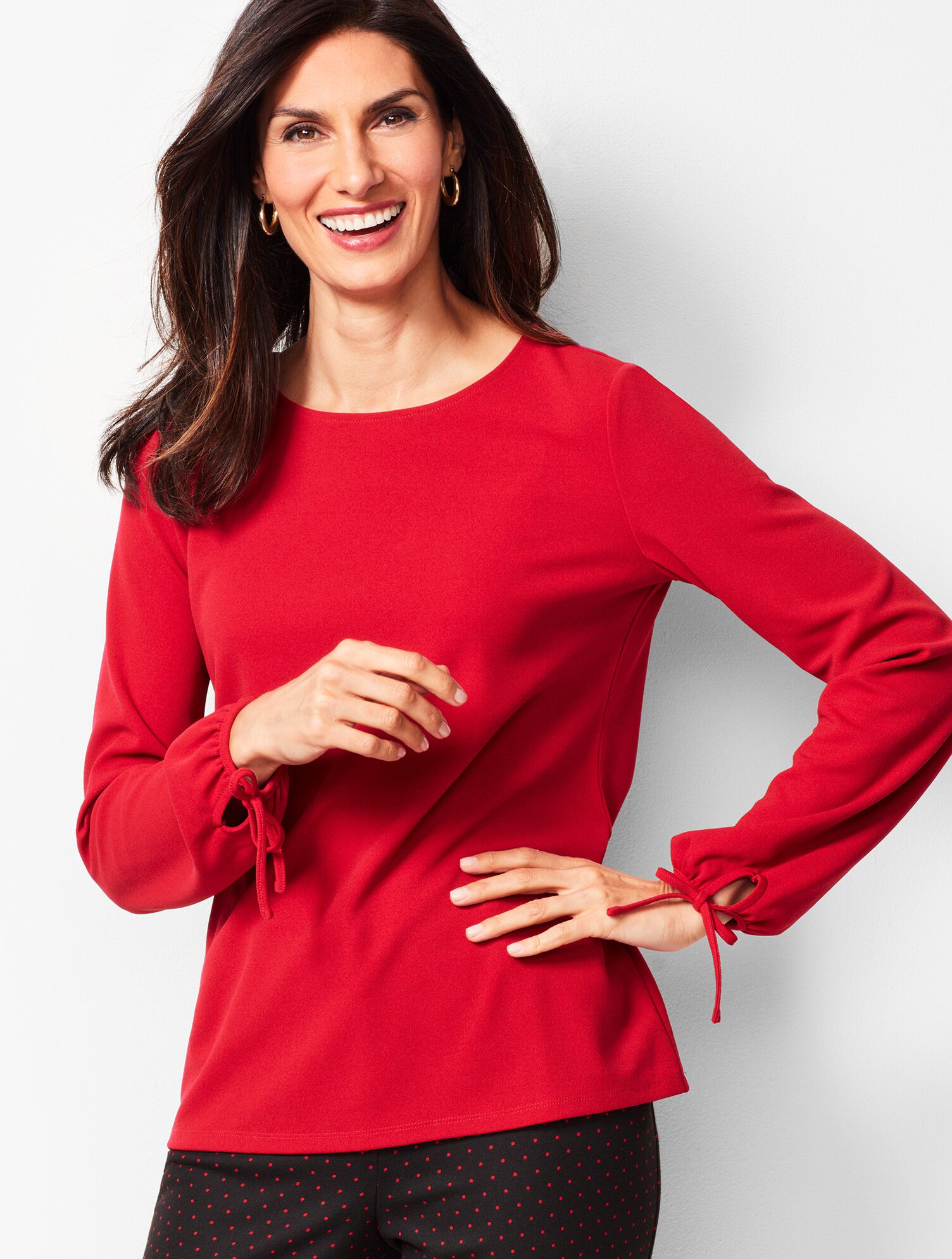Refined Crepe Tie-Sleeve